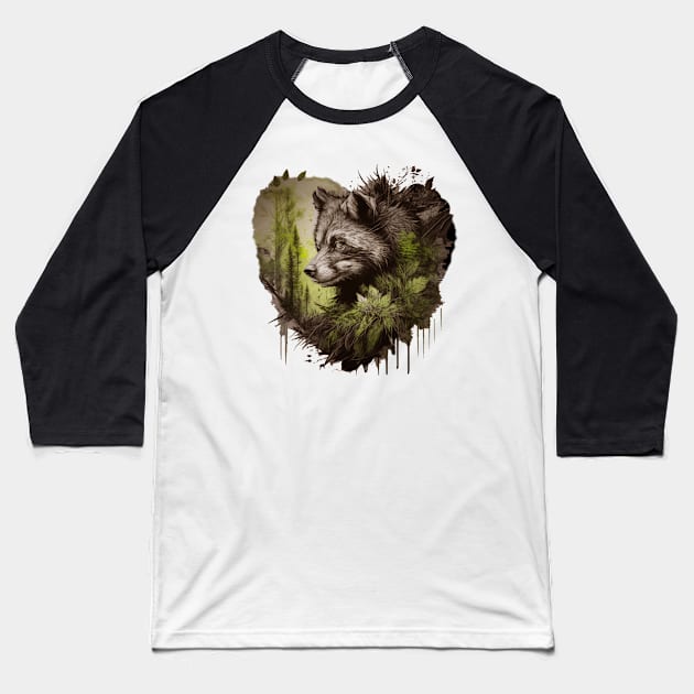 wolverine heart Baseball T-Shirt by The Wolf and the Butterfly